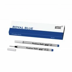 Neu 🎉 Montblanc Tintenrollerminen B (2 Stk.) Royal Blue 🔔