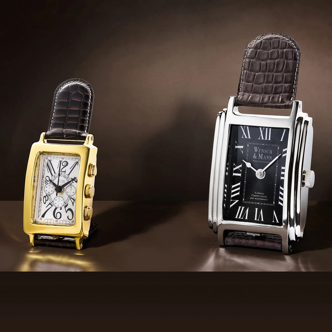 Blitzangebot 💯 Eichholtz Uhr Vernickelt Kroko Braun 👏 2 Blitzangebot 💯 Eichholtz Uhr Vernickelt Kroko Braun 👏 – Bild 2