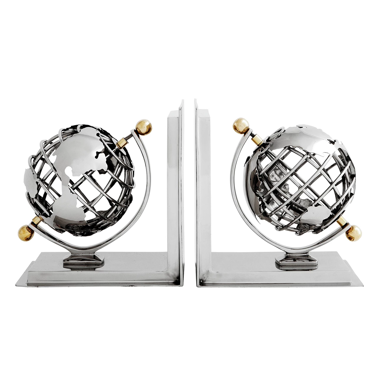 Brandneu 💯 Eichholtz Buchstütze (2 Stück) Vernickelt ⌛ 1 Brandneu 💯 Eichholtz Buchstütze (2 Stück) Vernickelt ⌛